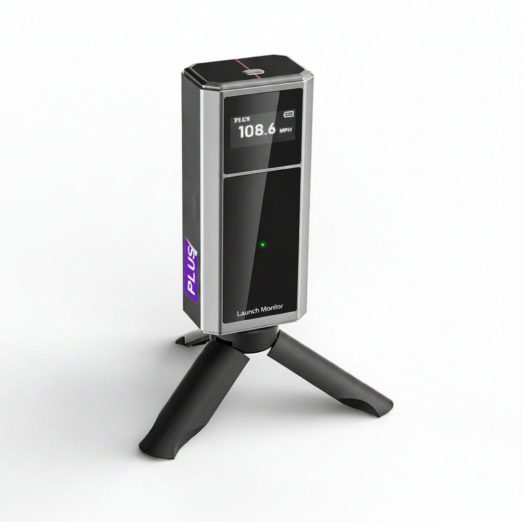 Golf Launch Monitor & Portable Swing Analyzer with 13 Metrics | Multi-Angle Practice Views, Shot Trajectory Display & Video Recording for Ios & Android