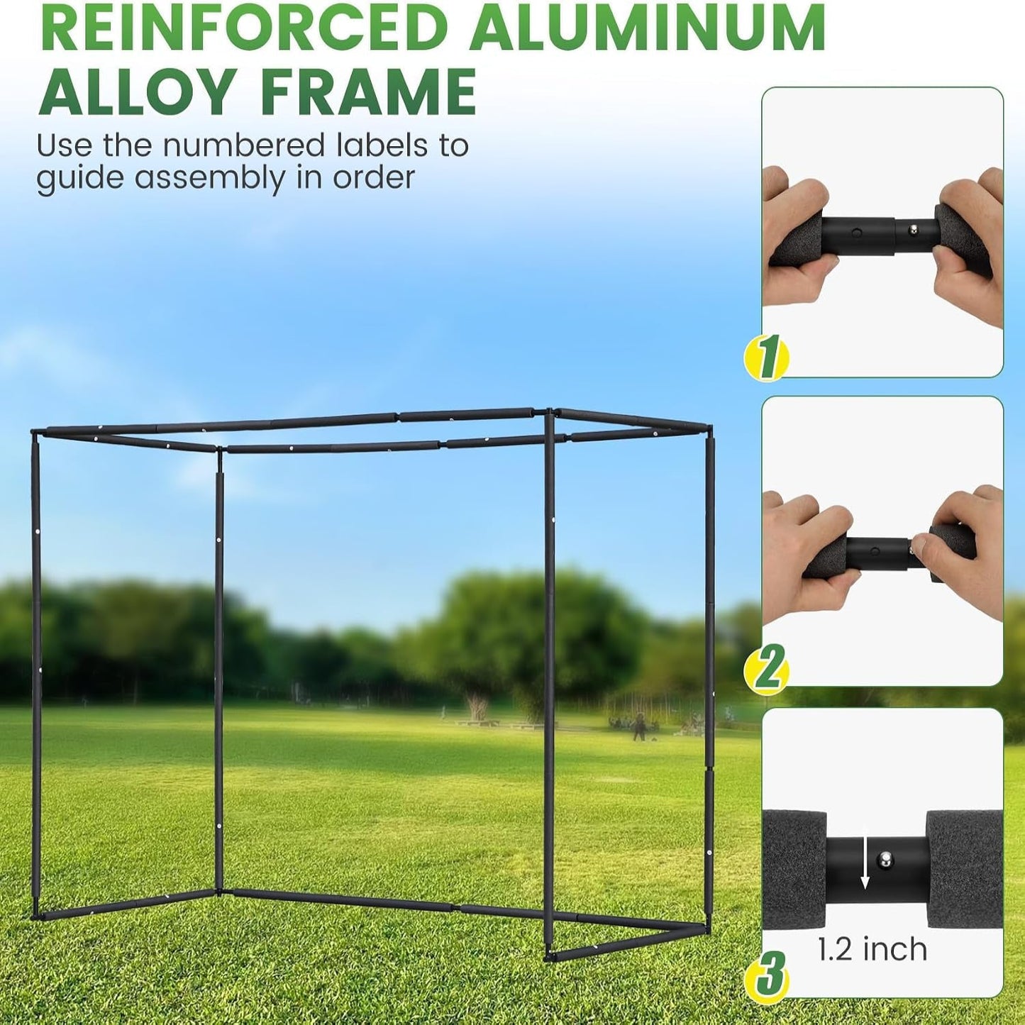 Golf Simulator Impact Screen, 4Mm Thick HD Golf Impact Screen for Indoor Outdoor Practice, Reinforced Grommets for Extended Lifespan, Quiet Impact Polyester Mesh Fabric, Storage Bag Included