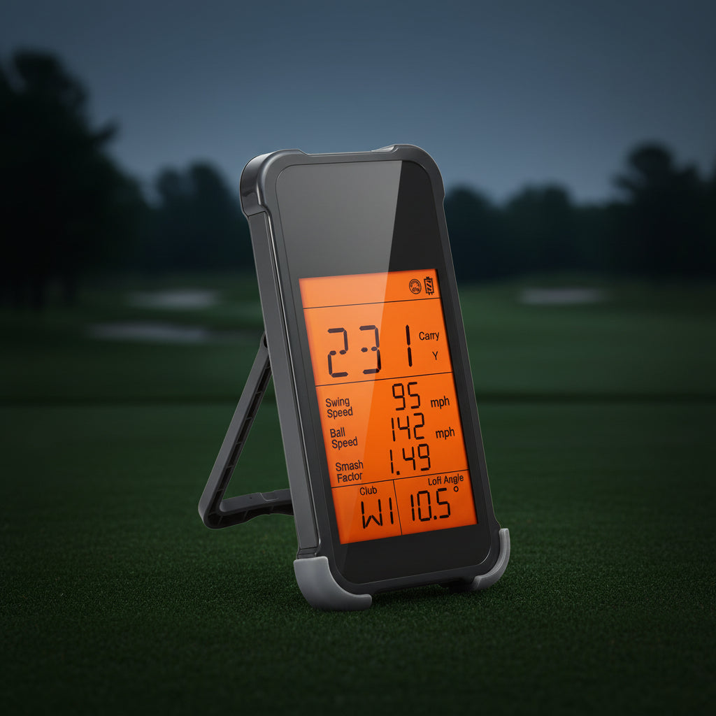 Portable Golf Launch Monitor and Swing Analyzer with Real-Time Shot Data Tracking | Ideal Golf Swing Trainer/Training Equipment for Indoor & Outdoor | up to 20 Hours Battery Life