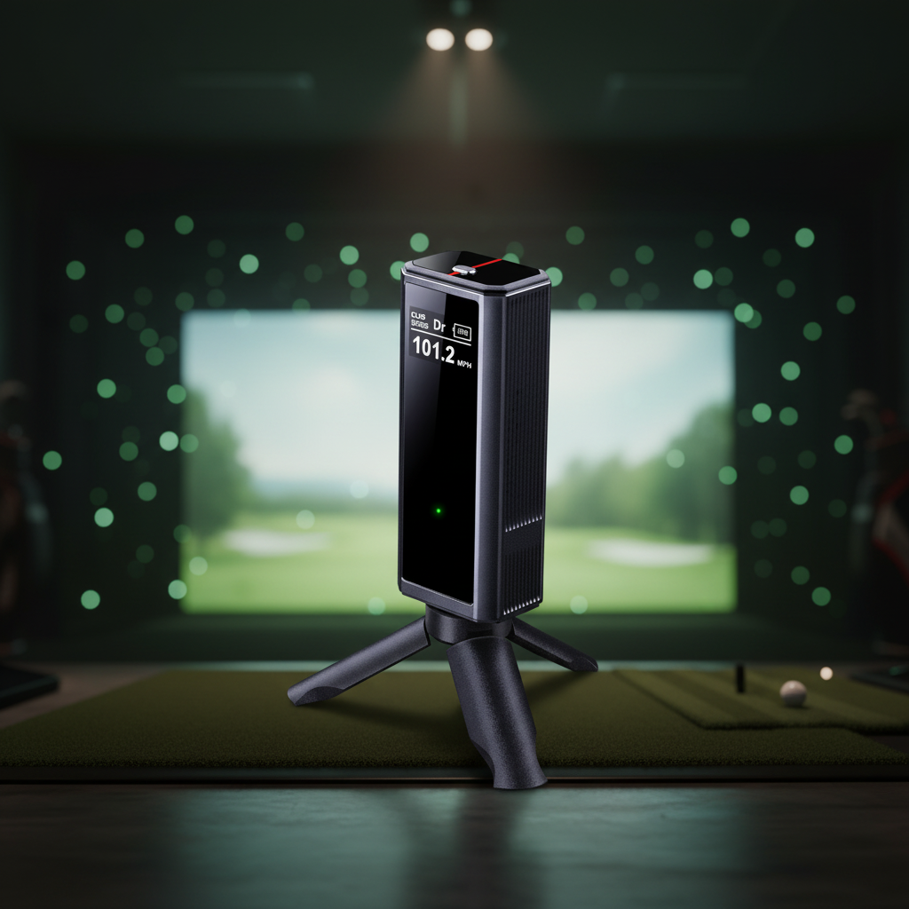 Portable Golf Launch Monitor, Simulators for Home & Training, Mobile Launch Monitor for Golf Swing Analysis, Tracker & Swing Analyzer, Indoor Outdoor Use, up to 10 Hours Battery Life.